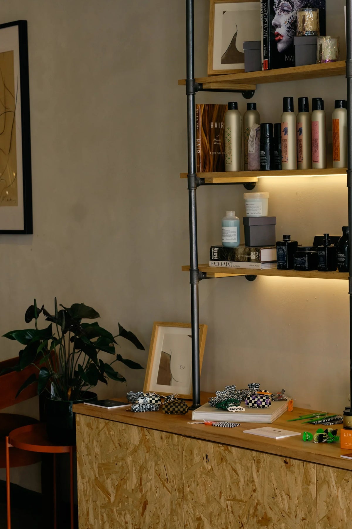Products on shelves and display at SHY in Lewes
