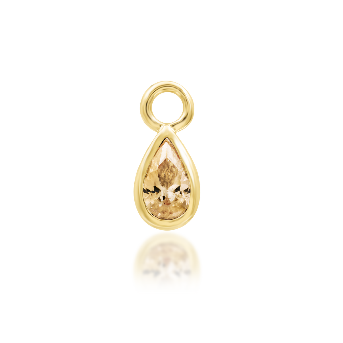 Junipurr Calla Champagne 14k Gold Piercing End product photograph