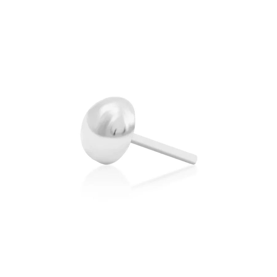 Junipurr Dome white-gold threadless end, side view