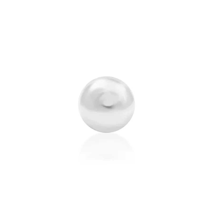 Junipurr Dome threadless end in white gold