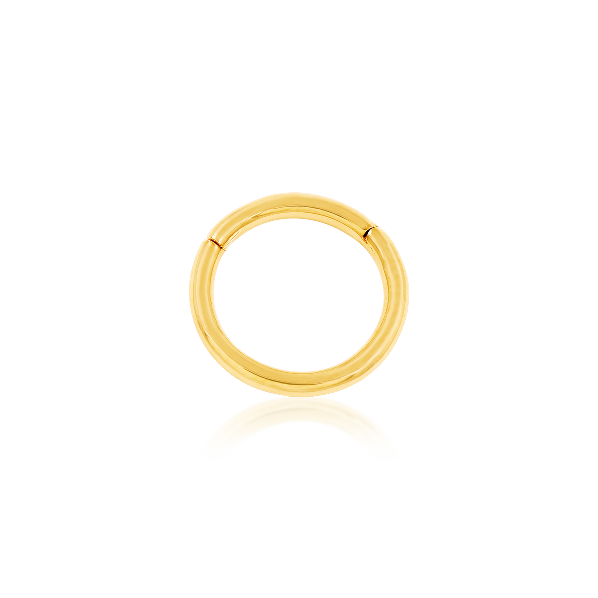 Junipurr Plain Gold 14k Gold Clicker Hoop product photograph