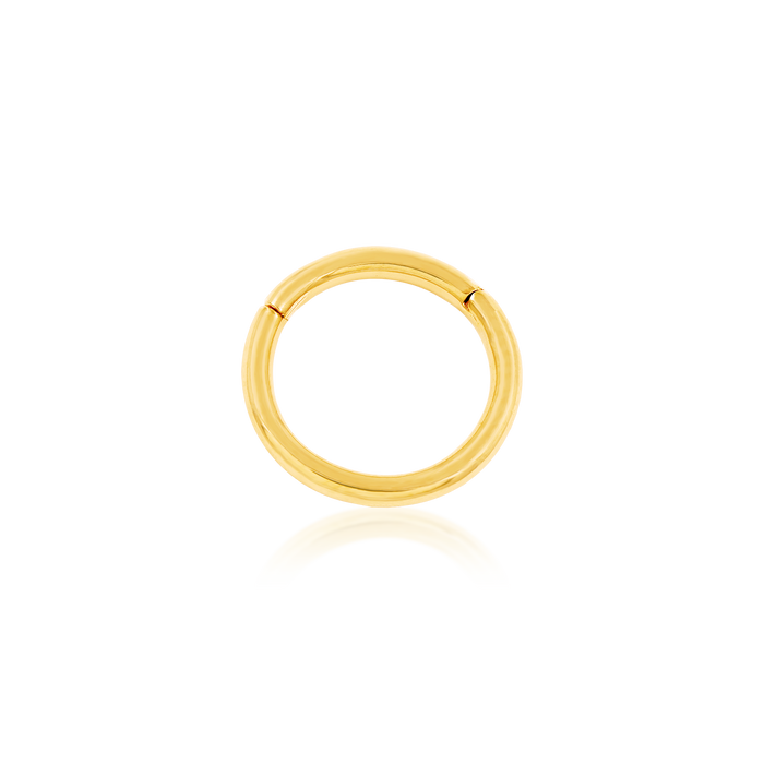 Junipurr Plain Gold 14k Gold Clicker Hoop product photograph