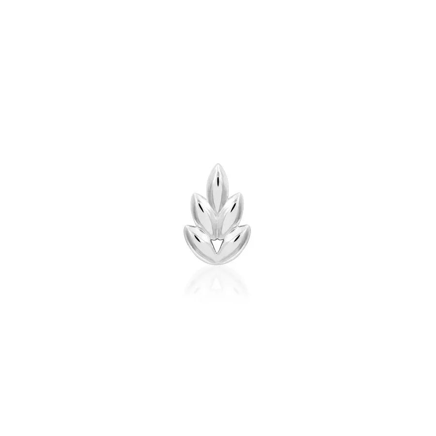 Junipurr Fernanda solid 14k gold botanical threadless piercing end