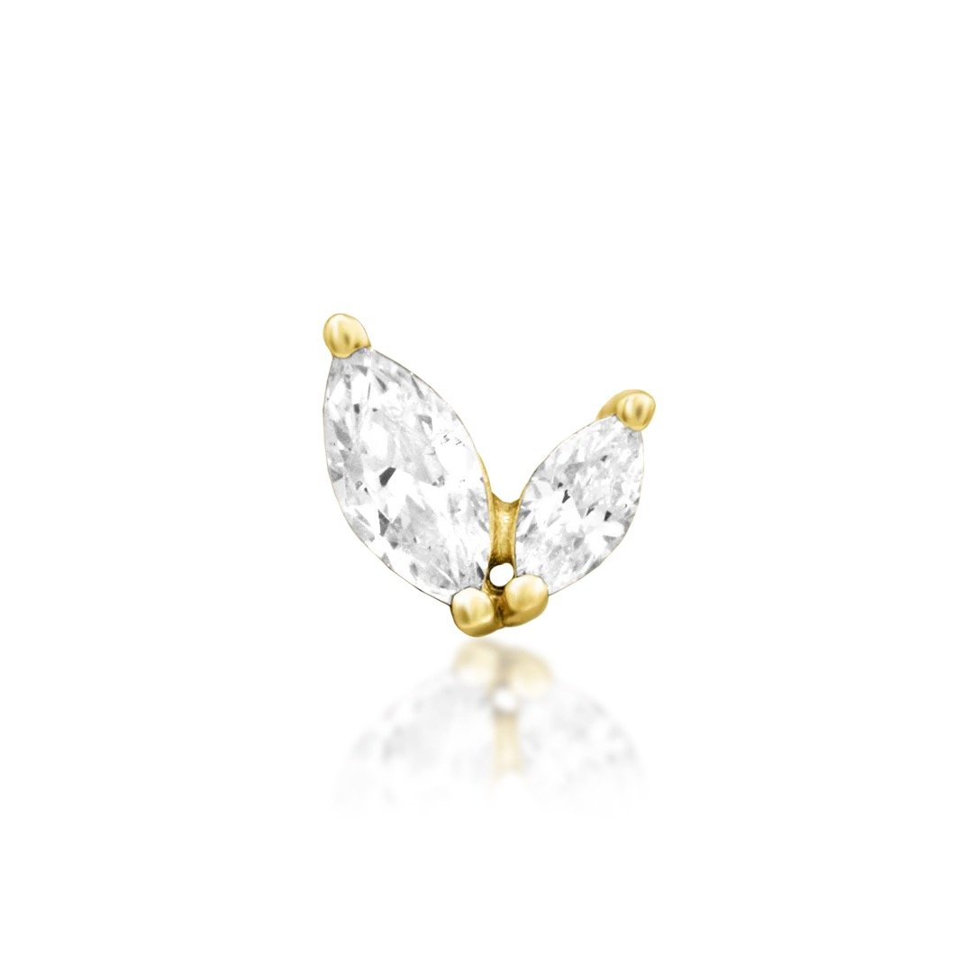 Junipurr Ocie solid 14k gold threadless piercing end