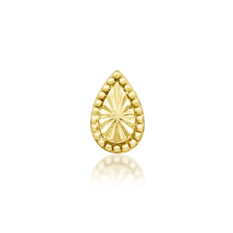 Junipurr Remi solid 14k gold threadless piercing end