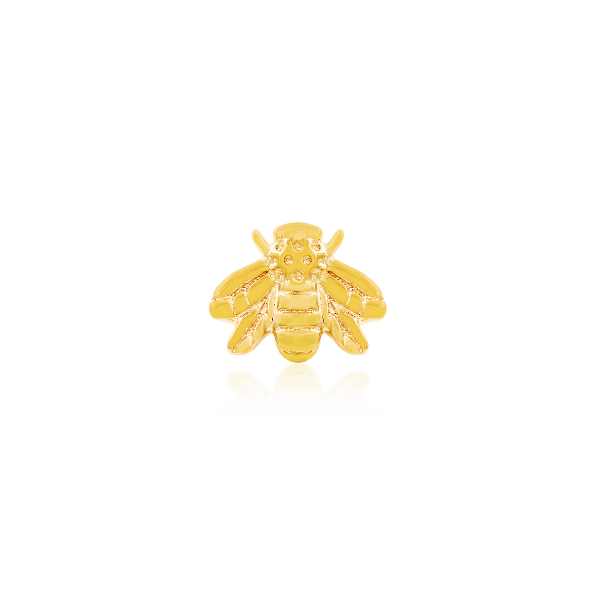 Junipurr Gold Bee 14k Gold Piercing End product photograph