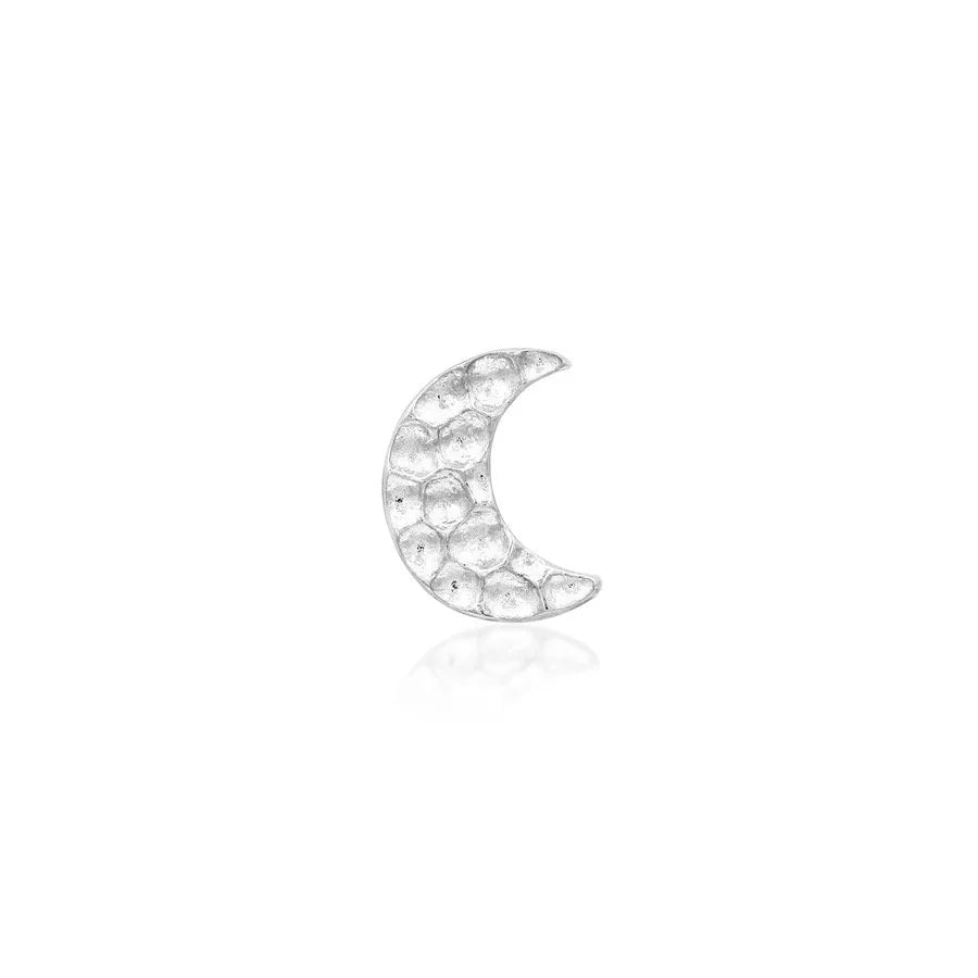 Junipurr Hammered Moon threadless end, white gold