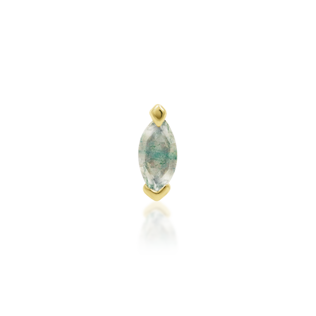 Junipurr Marquise Moss II 14k Gold Piercing End product photograph