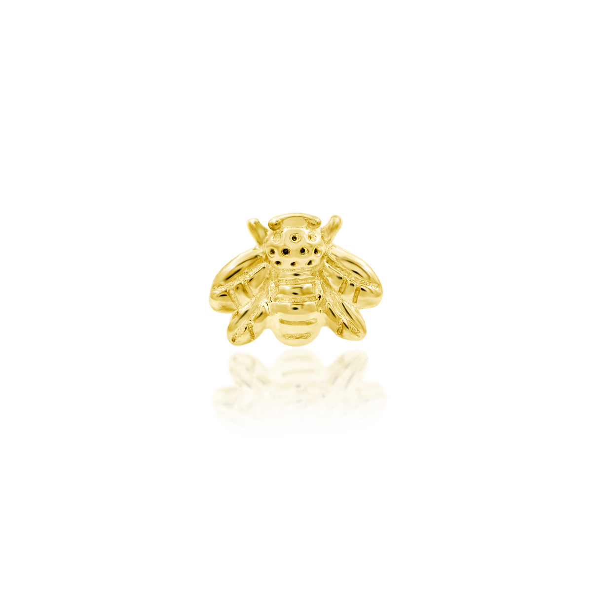 Junipurr Mini Bee 14k Gold Piercing End product photograph