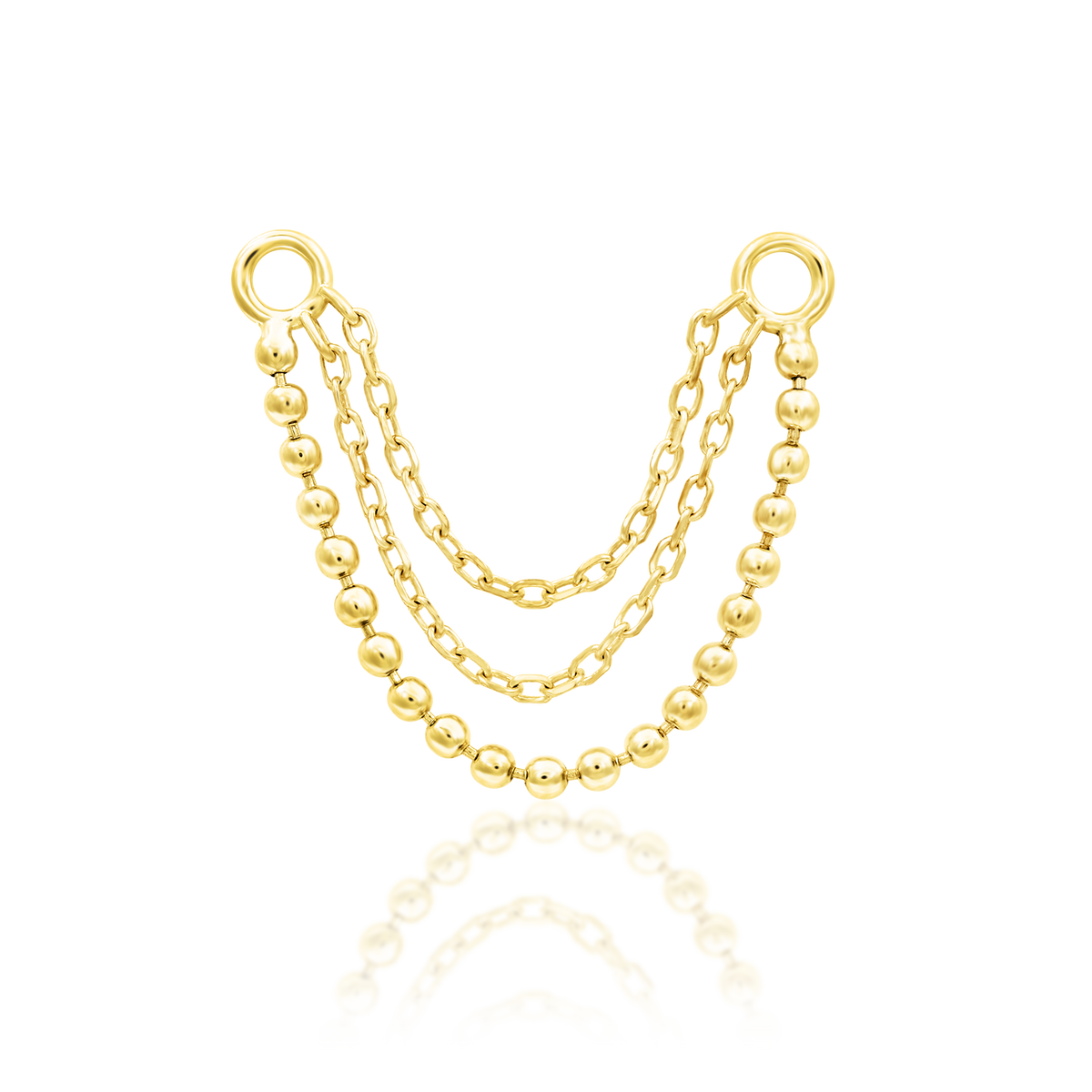Junipurr Quinn 14k Gold Piercing End product photograph