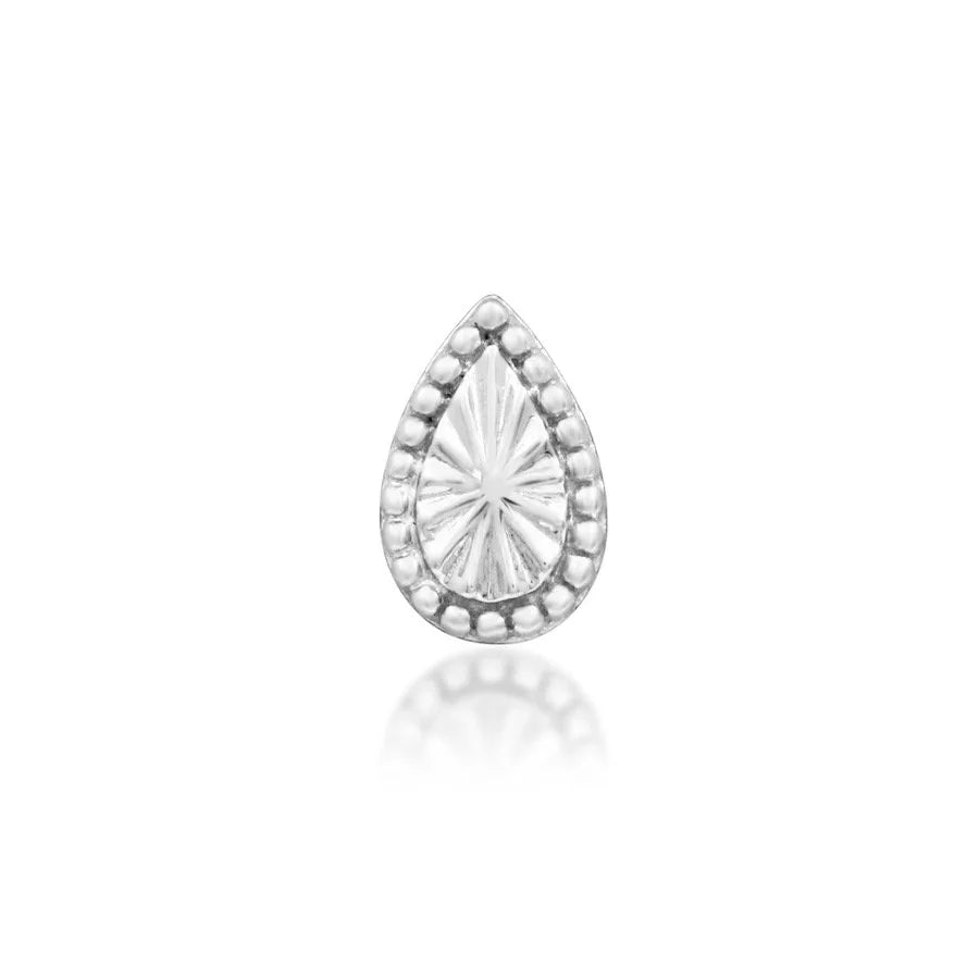 Junipurr Remi threadless piercing end in white gold