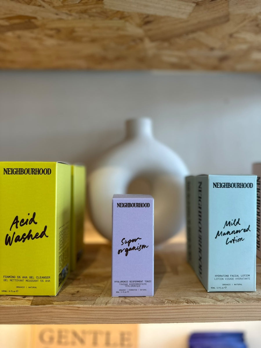 Neighbourhood Botanicals products on the shelves at SHY